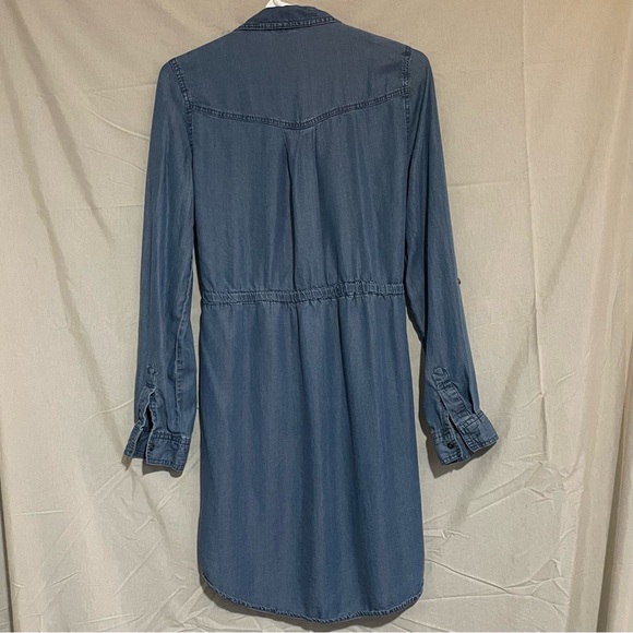 Anna-Kaci Blue Denim Shirt Dress - Picture 3 of 7